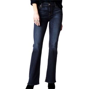 74AMK Bootcut Natural Rise Stretch Jeans Dark Wash